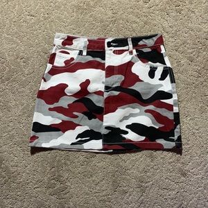 red camo skirt